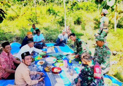 Satgas TMMD Reguler 128 Mengikuti Acara Do’a Bersama dengan Masyarakat