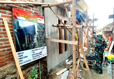 Kejar Target Satgas TMMD Ke-128 Kodim 0718/Pati Percepat RTLH Milik Syahroni