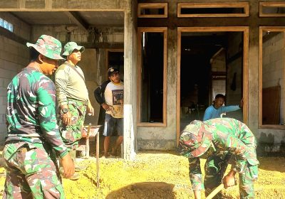 Semangat Gotong Royong Warnai Pembangunan RTLH Milik Nurul Huda