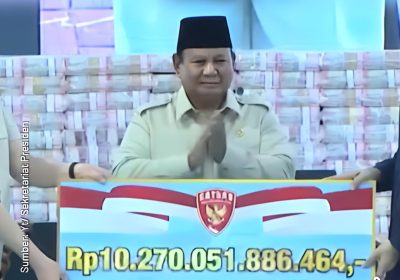 Presiden Prabowo: Saya Bangga Menyaksikan Penyerahan Uang Denda Secara Fisik Biar Rakyat Melihat