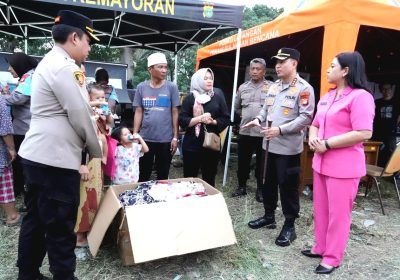 Bhayangkari Metro Jakpus Beri Bantuan Korban Kebakaran Pasar Jiung